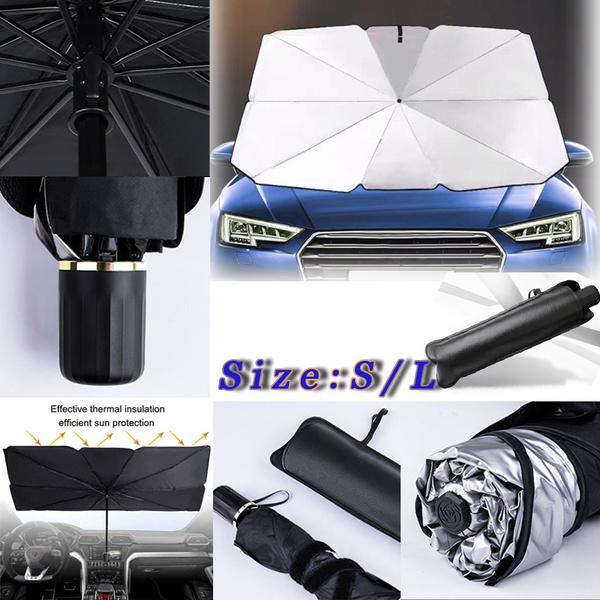 Universal 2 Size Car Sun Shade Umbrella Car UV Cover Heat Insulation