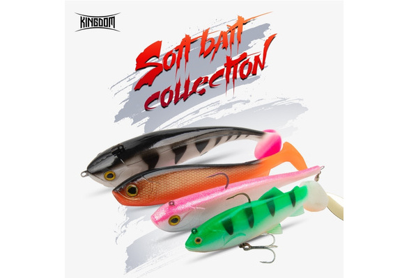 Kingdom 6pcs Perfect Soft Baits 120mm 200mm 160mm 170mm Good Action Sinking  Fishing lures Swimbaits Artificial soft lure for Bass