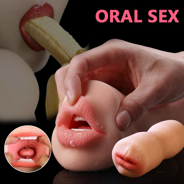 Realistic Mouth with Teeth Tongue Silicone Soft Toys for Male