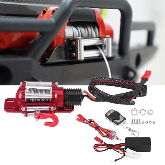 1/10 Scale RC Model Vehicle Crawler Car Accessory Metal Winch With ...