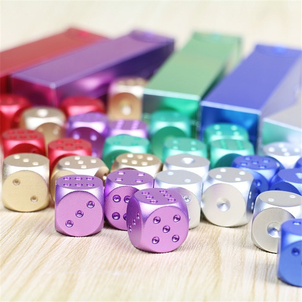 Business Gifts Aluminum Dice Metal Drinking Dice Portable Dice Cylinder