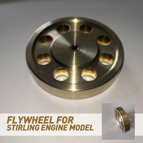 44mm Diameter 3mm Center Bore 8Hole DIY Brass Flywheel for Stirling Engine Model