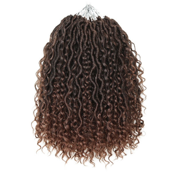 T30 6 Pakcs River Locs Crochet Hair 14 inch Synthetic Braiding Hair Pre ...