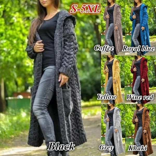 women's plus size hooded cardigan