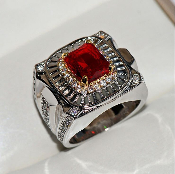 Trendy 925 Sterling Silver Cluster Ruby Ring With Oval Ruby Blue Spinel For  Women INS Jewelry 3 Stone Engagement And Anniversary Gift From Johnsalmons,  $15.91 | DHgate.Com