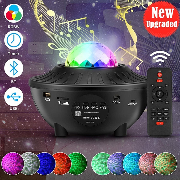 Details about   LED Star Night Light Music Starry Water Wave Projector with 21 Lighting Modes US 