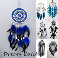 colorfulfeather, brown, Dreamcatcher, Ornament