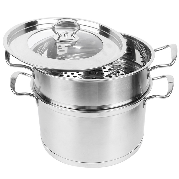 28cm Yardwe 5 Tier Premium Stainless Steel Steamer Set Cookware Pot Sauce pot Multi-layer Boiler