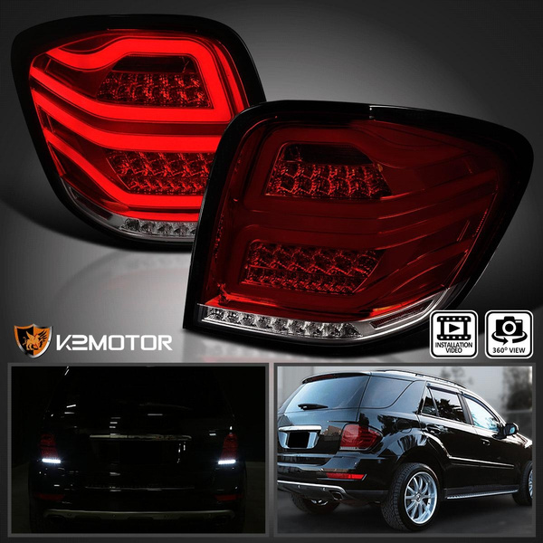 Red/Smoke Fits 2006-2011 Mercedes Benz W164 ML300 500 Full LED Tail ...