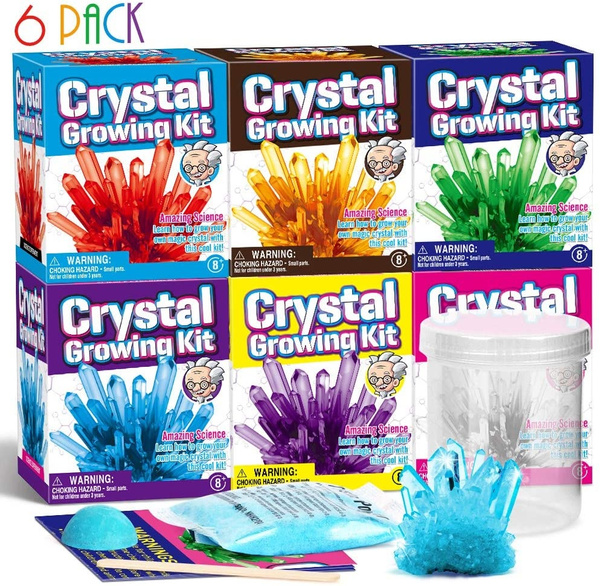 XX Crystal Growing Kit for Kids Grow 6 Color Crystals Grow Crystal Science  Experiments Crystal Science Kits Grow Your Own Crystals STEM Projects for  Boys & Girls Crystal Growing for Age 7-12