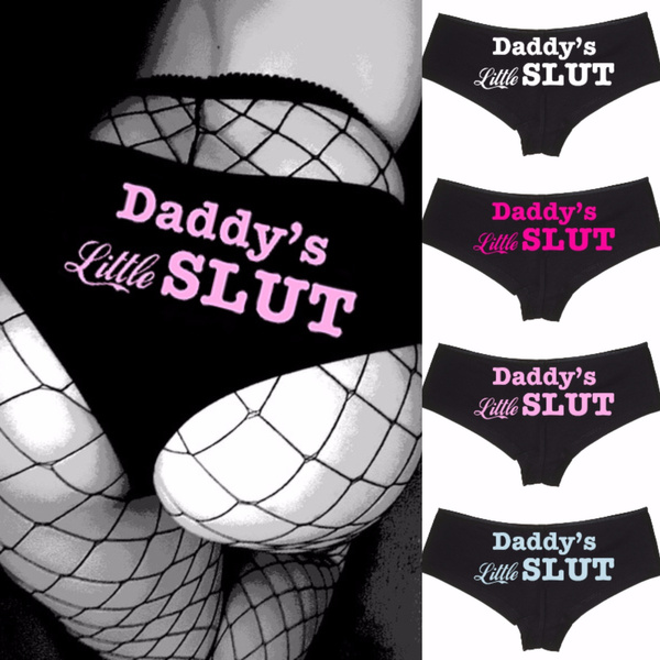 DADDY'S LITTLE SLUT Underpants Women's Fashion Panties Funny Seamless  Lingerie Briefs Knickers Lady Girl Cotton Comfy Soft Home Clothes Underwear  Booty Shorts Plus Size