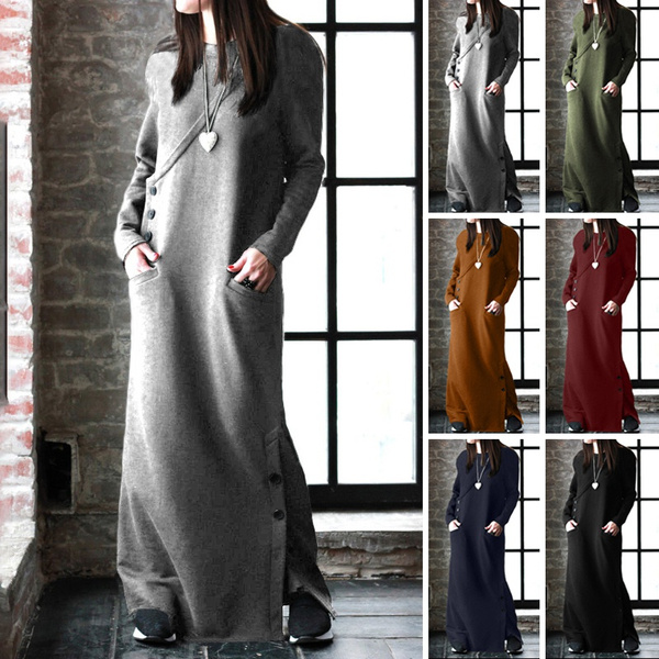 Full length sweatshirt discount dress