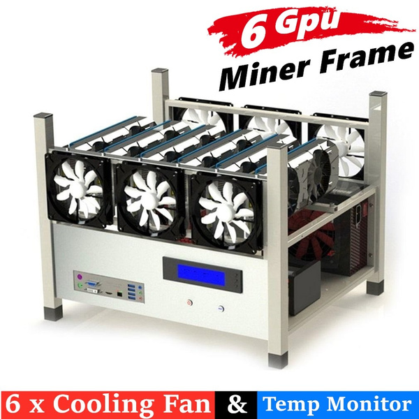 Computer Eth Miner Frame Rig 6X Fan 