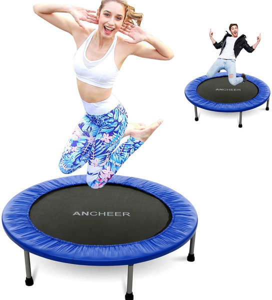 Giantex 38 Inch Mini Fitness Trampoline for Adults and Kids, Rebounder  Trampoline for Exercise Workout, Foldable Exercise Trampoline for Indoor