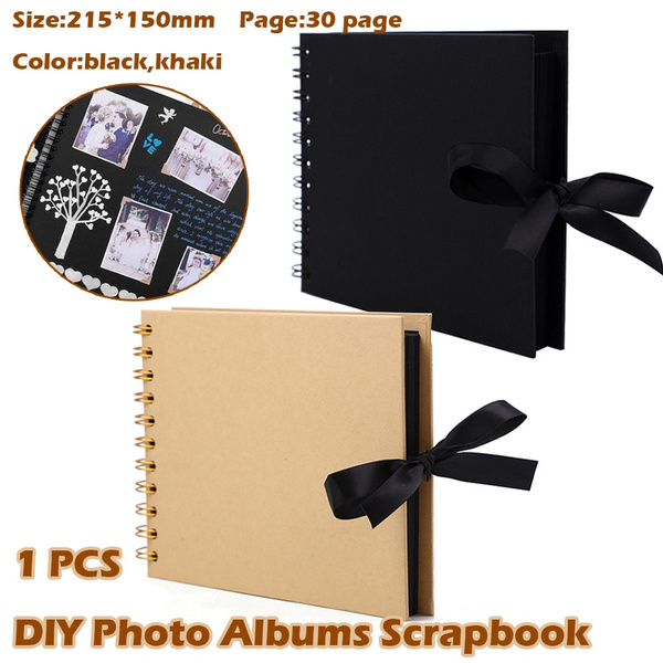 1 Pcs DIY Craft Album Scrapbooking Paper Picture Album for Wedding  Anniversary Gifts Photo Albums Scrapbook Memory Books with Ribbon 30 Pages