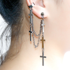 crossearring, Fashion, punk earring, Chain