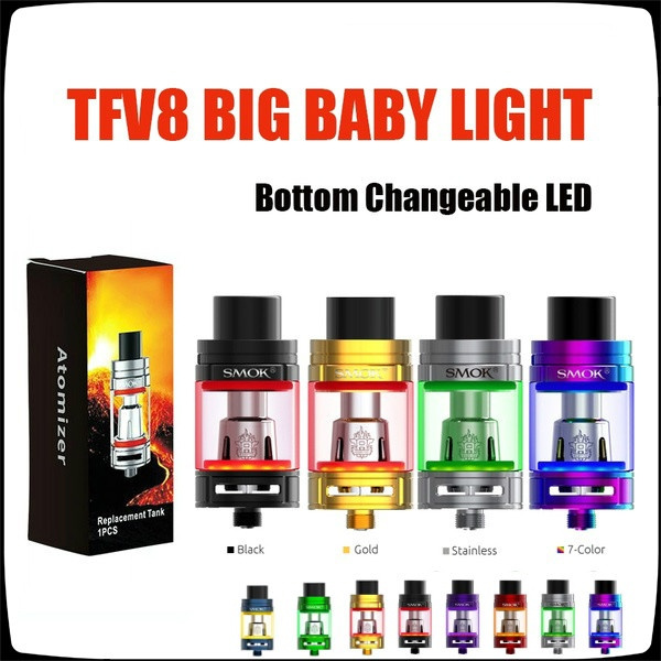 TFV8 Big Baby Light Edition Tank 5ml Top Filling Airflow Control beast with Changeable LED V8 BABY X4 Coils | Wish