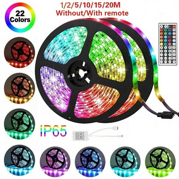 Color Changing Light Strips with Remote LED Strip Lights Bright 3528 ...