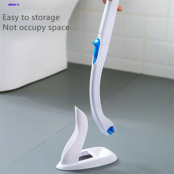 Disposable Toilet Brush Cleaning Scrubber Set Replaceable Head Bowl Cleaner Tool 
