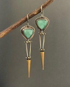 Sterling, Turquoise, Dangle Earring, Jewelry