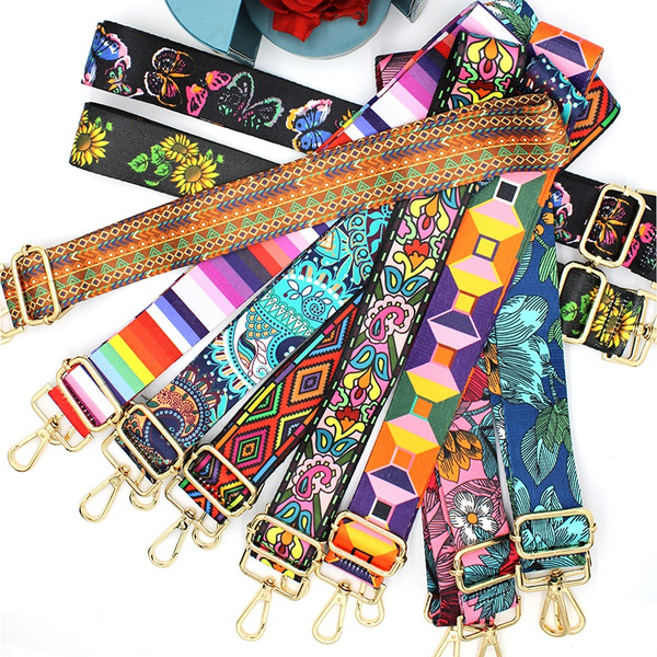 Nylon Bag Strap Woman Colored Straps for Crossbody Messenger Shoulder Bag  Accessories Adjustable Embroidered strap