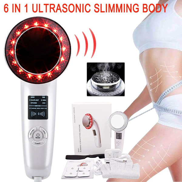Masajeador de adelgazamiento corporal 6 en 1 EMS cavitación ultrasónica IR máquina para perder peso galvánico terapia de ondas infrarrojo ultrasónico WOT Masajeador de adelgazamiento corporal 6 en 1 EMS cavitación ultrasónica IR máquina para perder peso galvánico terapia de ondas infrarrojo ultrasónico WOT