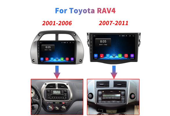  Hikity 9 Android 11 Car Stereo for Toyota RAV4 2001 2002 2003  2004 2005 2006 Wireless Carplay Android Auto GPS Navigation Stereo WiFi RDS  Bluetoot Radio with 2GB Ram 32GB ROM : Electronics