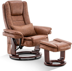 faux leather, swivel, Wood, leather