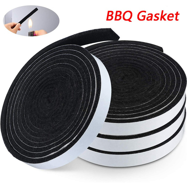 3 Meters BBQ Gasket Black Smoker Grill Tape High Temp Grill Seal Tape
