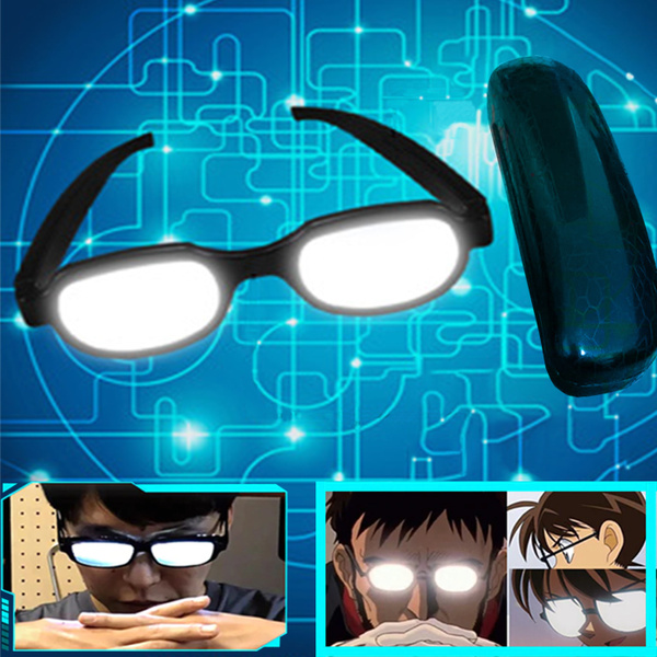 LED Luminous Cosplay Glasses, Glowing Light Up Frame Sunglasses, Fans &  Cosplayers of Japanese Anime Detective Conan Case Closed, Japan Costume  Simulator Eyeglasses, Adult & Kids Neon Glow Party Favors Toy Supplies,