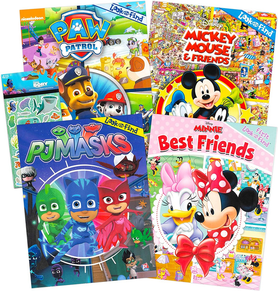 Disney Activity Books Set Kids Ages 2-4 3-5 ~ Set of 4 Disney Look and Find  Activity Books with Games, Puzzles, Mazes, Stickers (Paw Patrol, Minnie  Mouse, Mickey Mouse, PJ Masks)