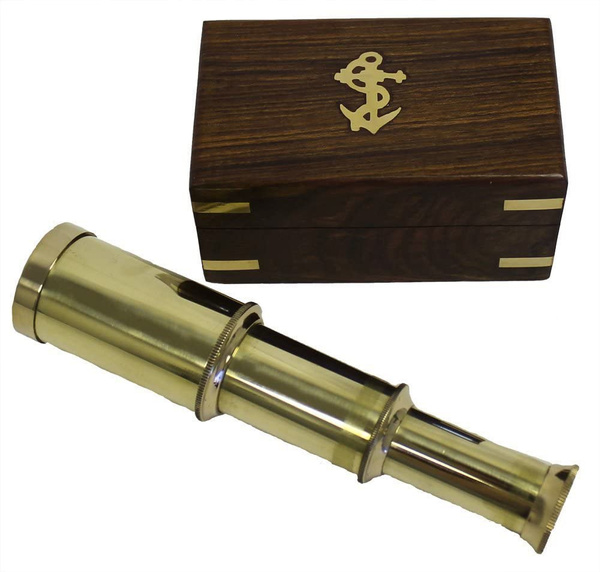 Marine Brass Spyglass Telescope With Nautical Hardwood Box At Rs 315