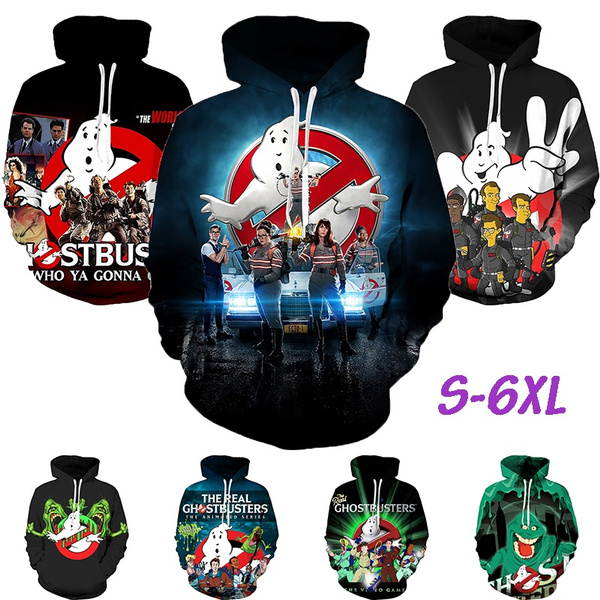 Funny Ghostbusters Mens All Over Print Hooded Pullover Casual Sweatshirts Hoodie