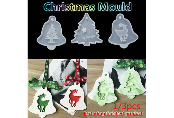 Christmas Hanging Tags Christmas Resin Mold Xmas Tree Molds Silicone Mould 