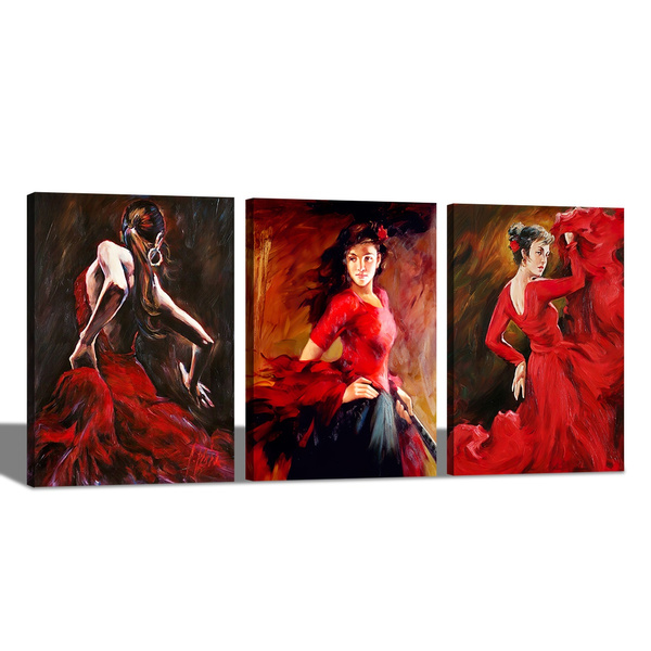 Modern Passionate Spain Wall Art Canvas Painting Picture Poster and
