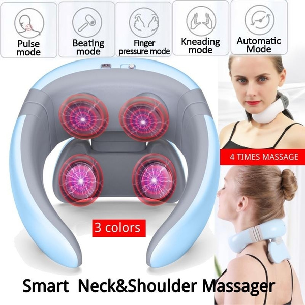 Back Neck Massager Electric Pulse Far Infrared Heating Pain Relief