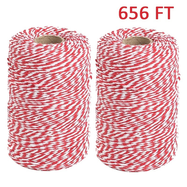 200m Red And White Twine Use As Bakers Twine