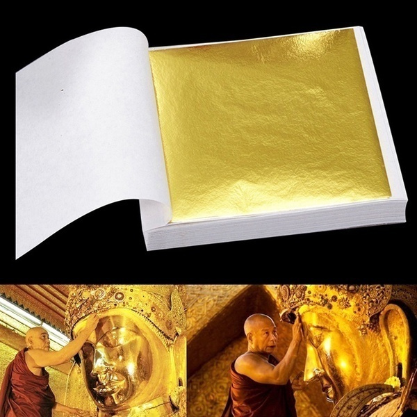 100 Sheets Of 24K Gold Leaf – UK Made, For Art, Crafts, Gilding, And Framing