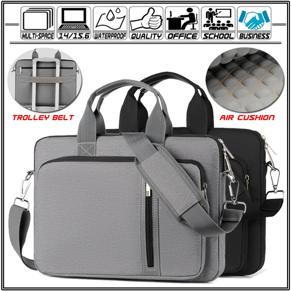 Grey Messenger Laptop Bag - Shockproof, Waterproof