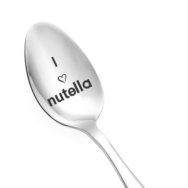 Customized Spoon Funny Gift Birthday Gift in Gift Box Custom Spoon Nutella Lover Spoon Nutella Spoon in Gift Box Nutella Gift Keepsake Gift Under 10