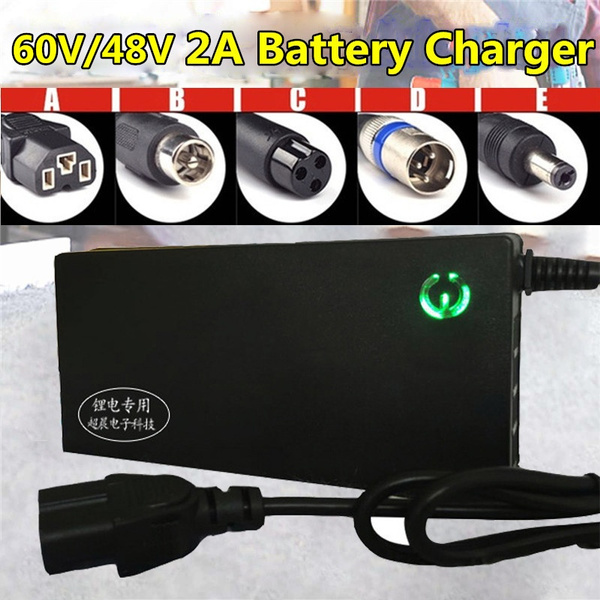 60V/48V 2A Power Adapter 5-Types Of Plugs For Electric Motorcycle Lithium  Battery Charger Scooter Electric Bike Power Supply Balance Car Charging  Equipment
