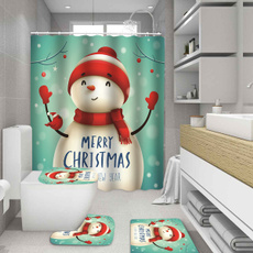 snowmanshowercurtain, Bathroom, Holiday, bathroomdecor