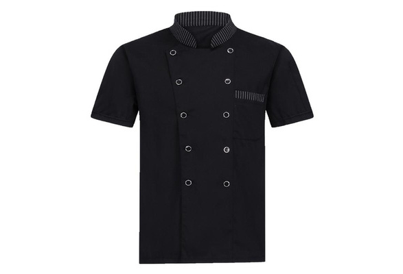 Chef Jacket Black Long Sleeve Cook Coat Men Women Restaurant Kitchen Wear  Waiter Uniform(Only Jacket)