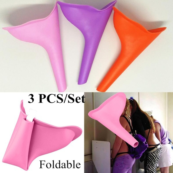 Set of Soft Silicone Urinals for Ladies Girls Urinals Travel Outdoor ...