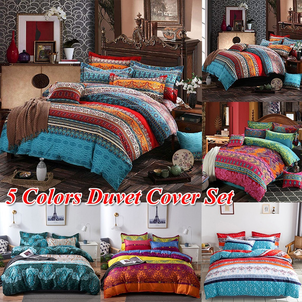 Home Decor 5 Colors Boho Bedding Bohemian 3d Duvet Cover Pillowcase Set Baby Single Twin Double Full Queen King Size Bedspread Wish Home Decor 5 Colors Boho Bedding, Boho King Size Bedspread