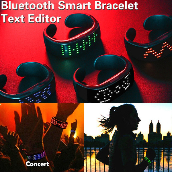 Latest RGB LED Bluetooth Bracelet Programmable APP Connected Light Up  Bracelet USB Rechargeable Night Safety Wristband Atmosphere Bracelet for  Bar Light Show Christmas Party Programmierbare APP Connected LED Leuchten  Armband USB Atmosphäre