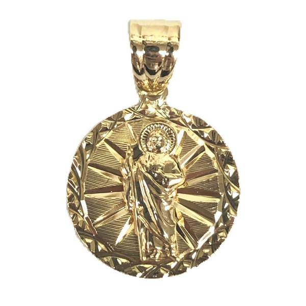 14k Gold Plated Saint Jude Pendant San 