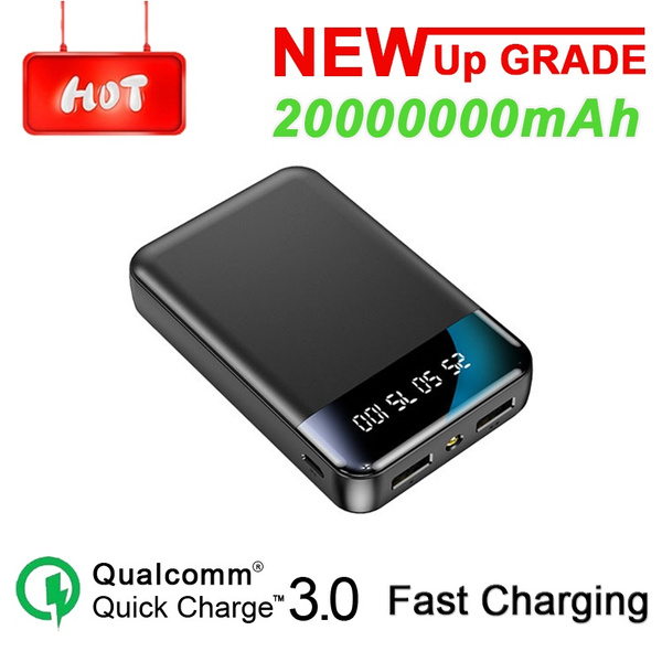 lucht Discriminatie op grond van geslacht Intiem Portable Mini Charger Power Bank 20000000mAh - Ultra High Capacity Power  Bank with 2.1A Output, External Battery Pack for IPhone, IPad & Samsung  Galaxy & More | Wish