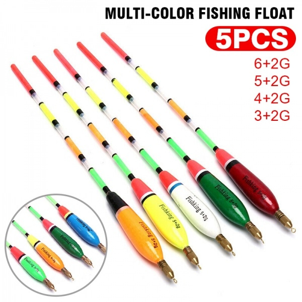 Multicolor 5pcs/lot Fishing Tackle Accessory Floats Set 3/4/5/6g