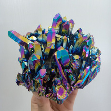 multicolourquartzcrystal, rainbow, crystalcluster, quartz